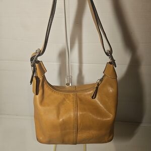 COACH Vintage Legacy British Tan Leather Convertible Shoulder Bag-9566